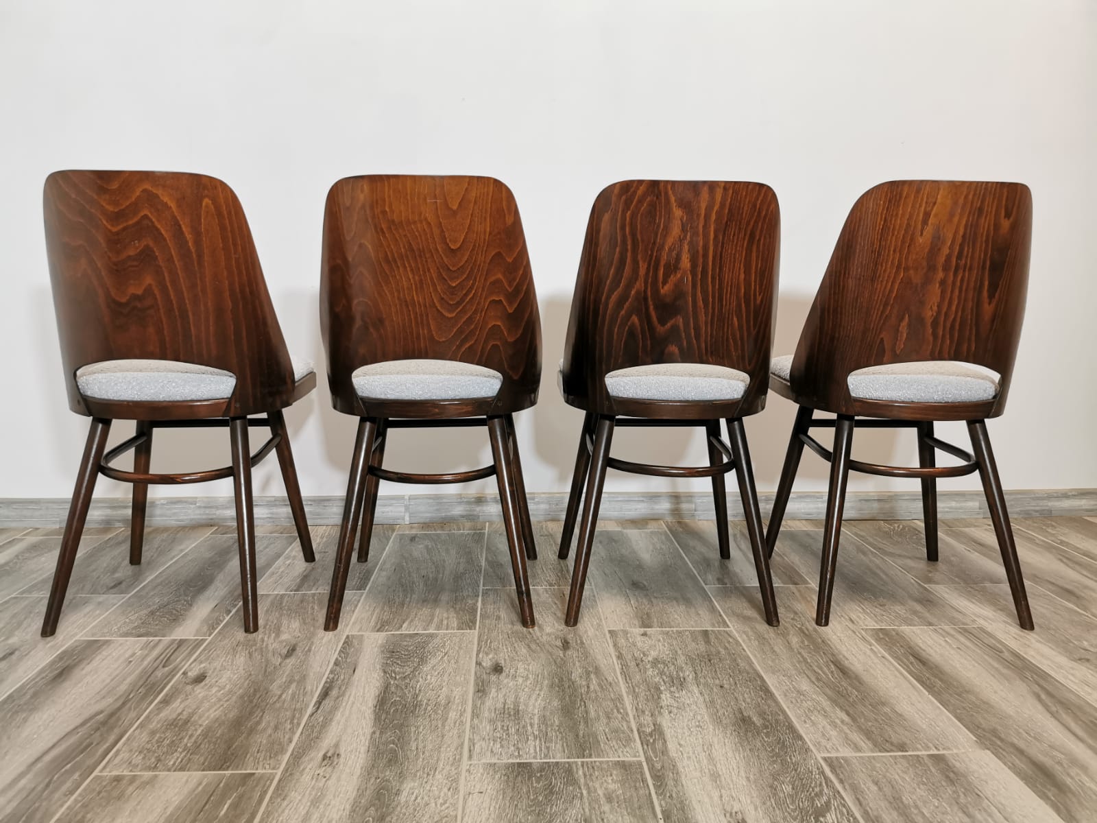 Dining Chairs by Radomir Hoffman for Ton, 1950s, Set of 4