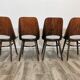 Chaises de salle à manger par Radomir Hoffman pour ton, années 1950, Set de 4