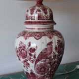Vintage red holland ceramic lamp