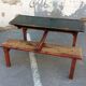 Pupitre vintage mid-century bureau d'écolier