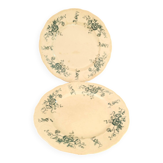 set of 2 Dupleix Longchamp ironware plates