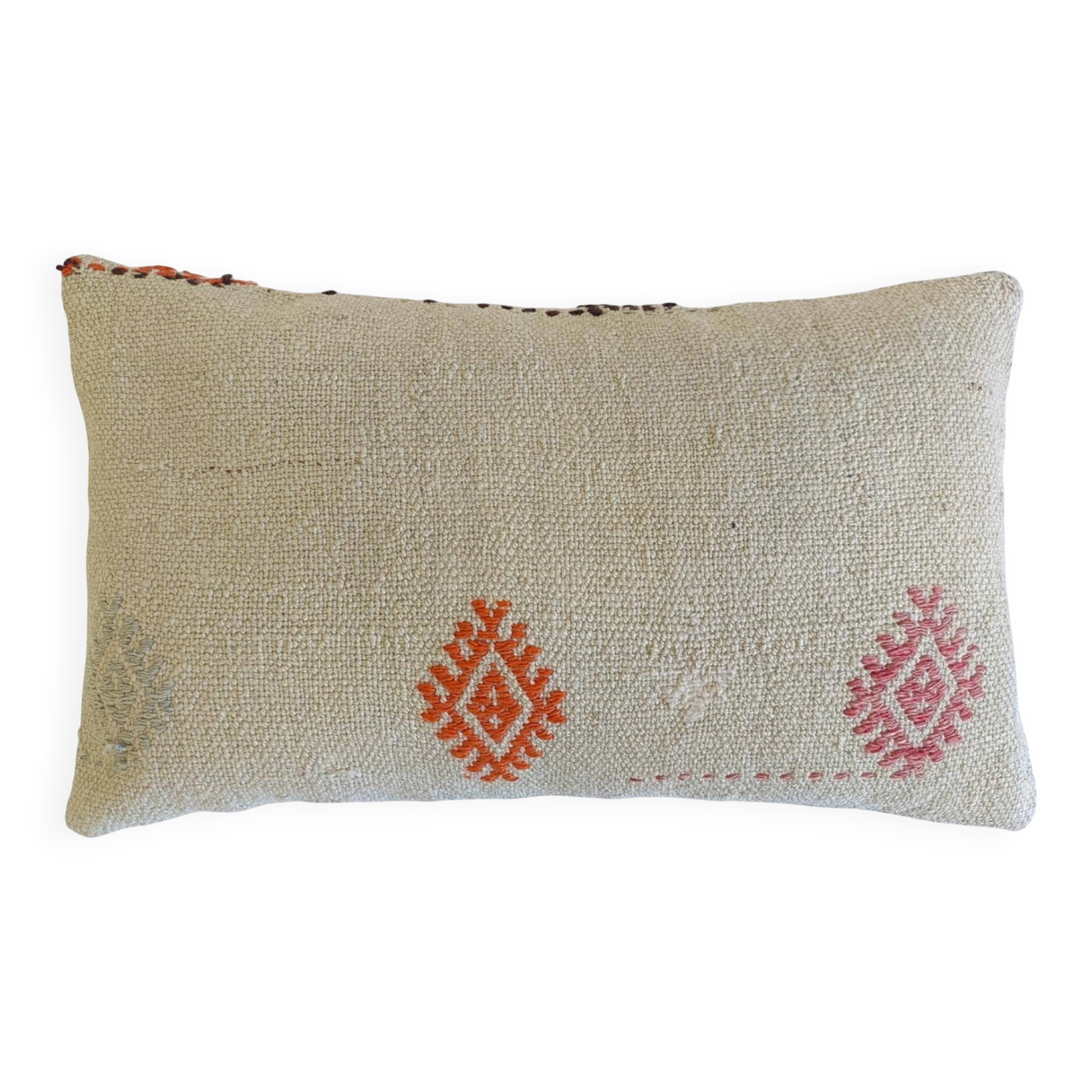 Set of Three Vintage Moorish Style Handloom Wool Kilim Pillows