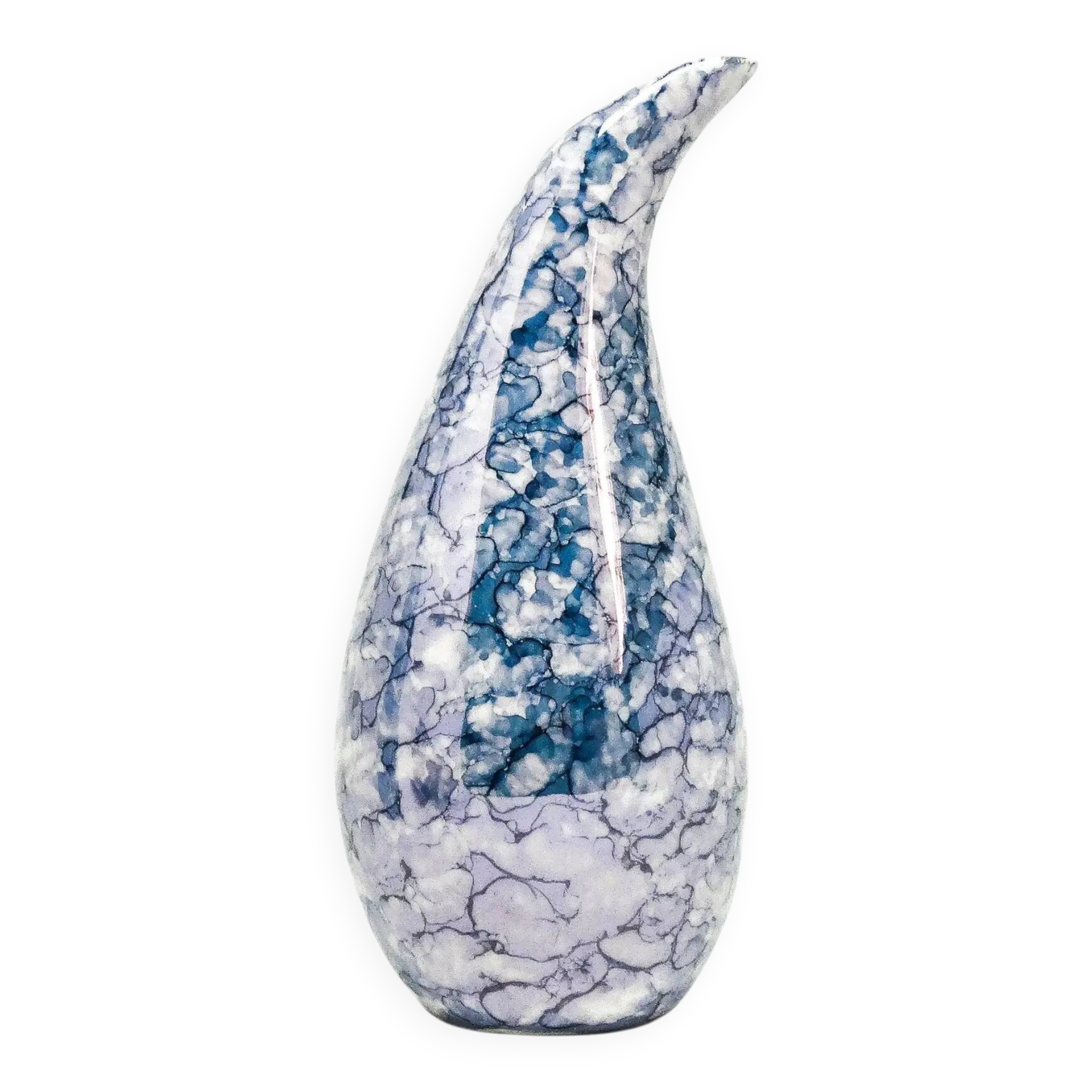 Drop vase, modernism, porcelain, Poland, 1960s