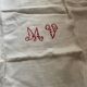 Pair of large cotton and hemp tea towels from the 1930s.