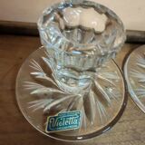 Pair of crystal candlesticks