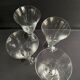 4 large conical glasses