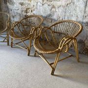 Vintage 1970s wicker armchair