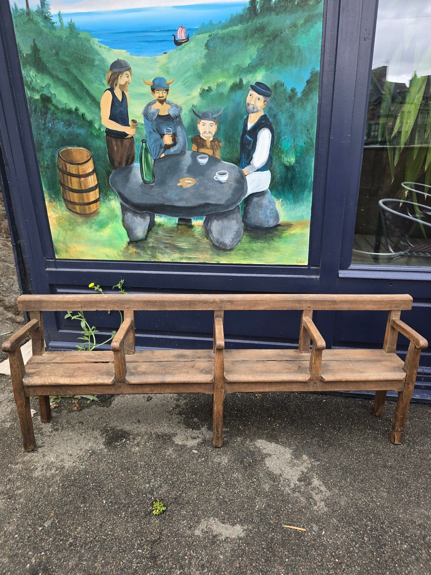 Children's wooden bench