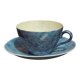 Tasse et soucoupe bleues