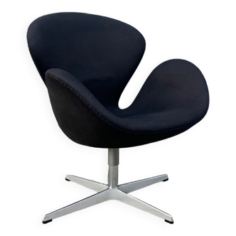 100% Original Fritz Hansen Swan Chair par Arne Jacobsen, Black