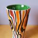 Enamelled ceramic vase 60s