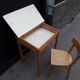 Bureau d'enfant et sa chaise vintage