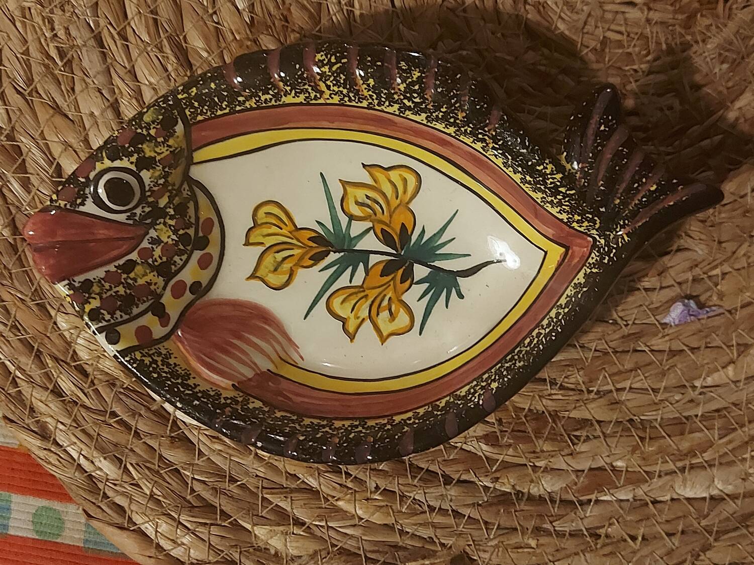 Henriot Quimper fish-shaped bowl