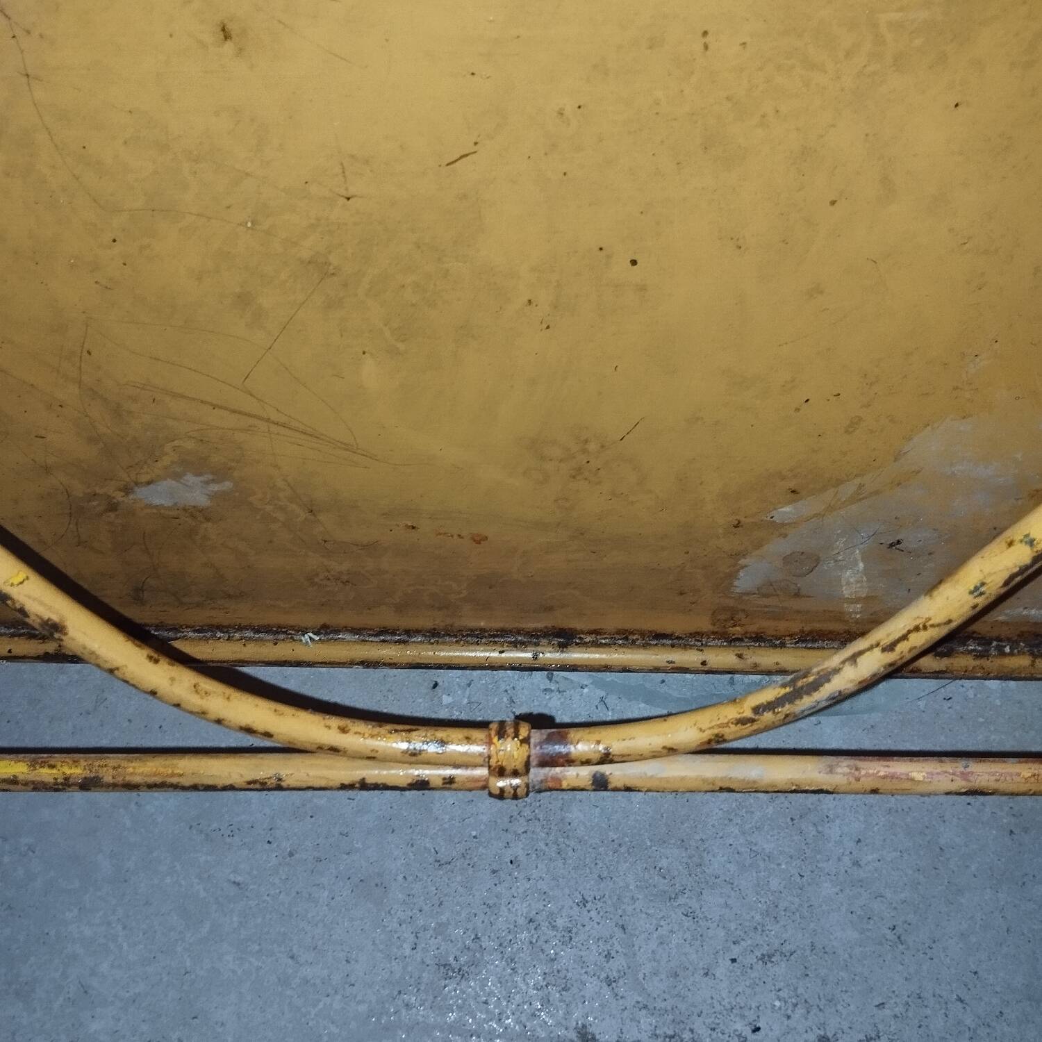 Folding wrought iron garden bistro table