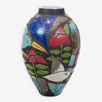 Large Ceramic Vase By Dorte Friis