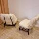 Pair of modern classic Swedish chairs "Teve", Pierre Frey fabric, Alf Svensson