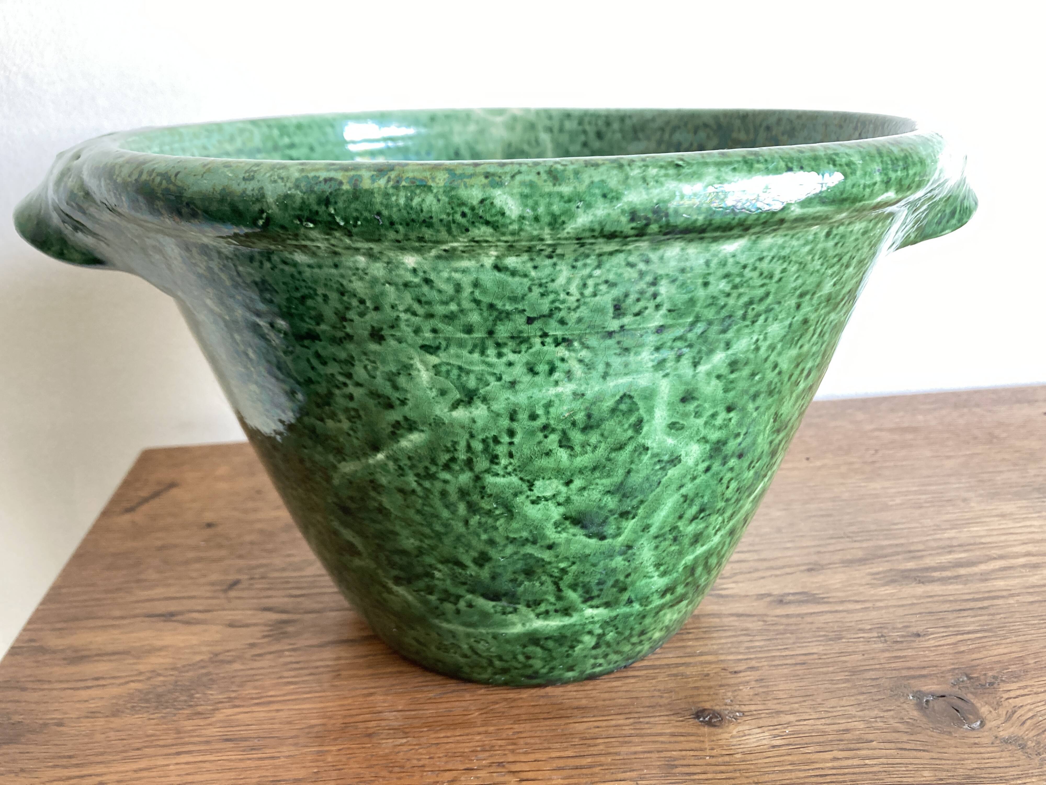 XXL solid earthenware salad bowl by Foucard Jourdan 1960