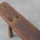 French Primitive Farmhouse Bench with Splayed Legs, 19th Century