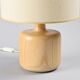 Table lamp in solid elm, France, circa 1970.