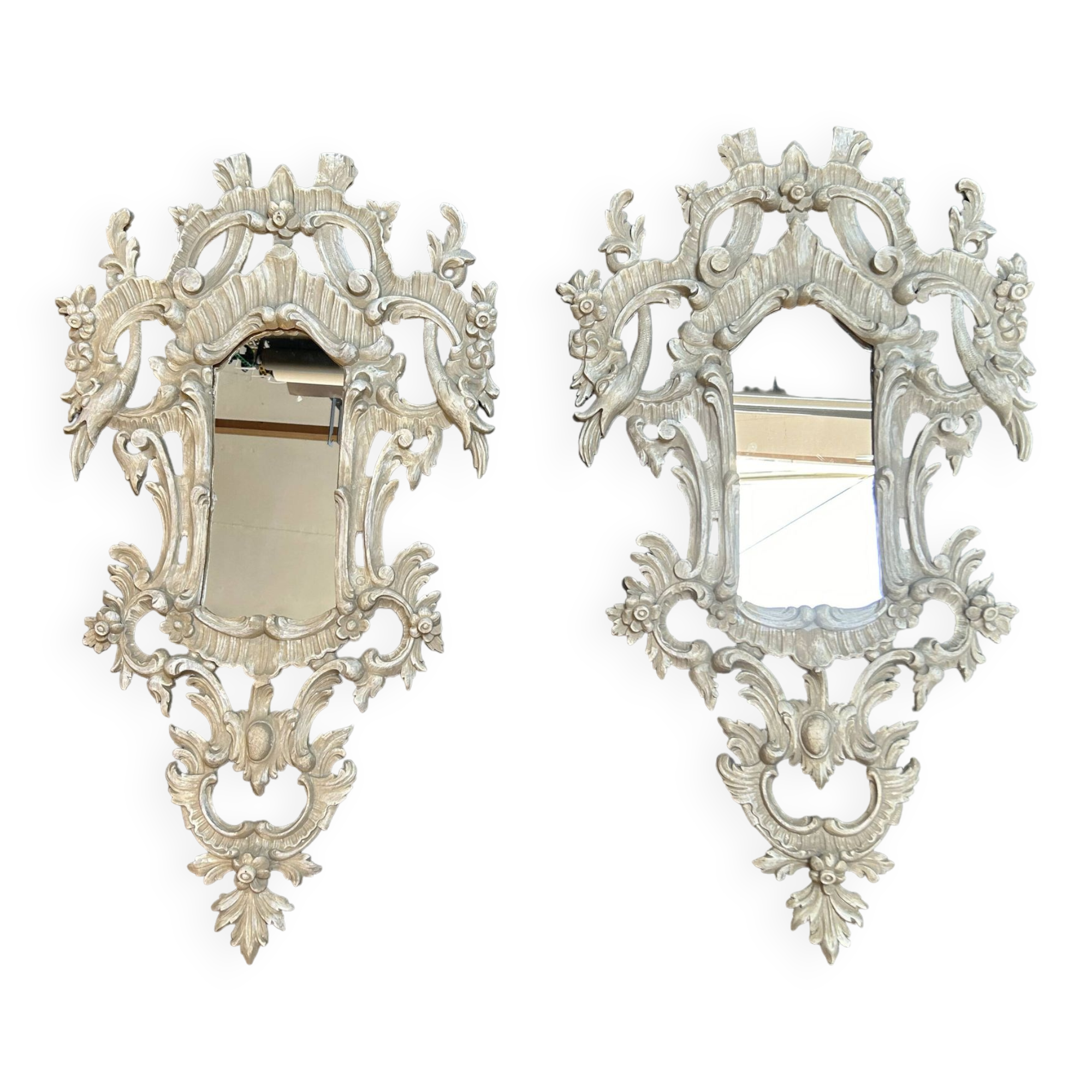 Pair C19th Continental Wall Mirrors