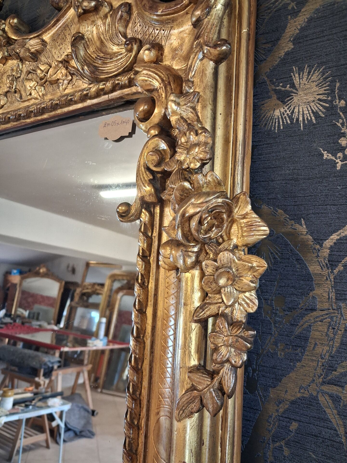 Miroir époque XIX 205 x 140