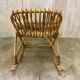 Fauteuil bascule rotin vintage