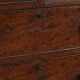 Antique mahogany English chest of drawers from 19th century with 5 drawers