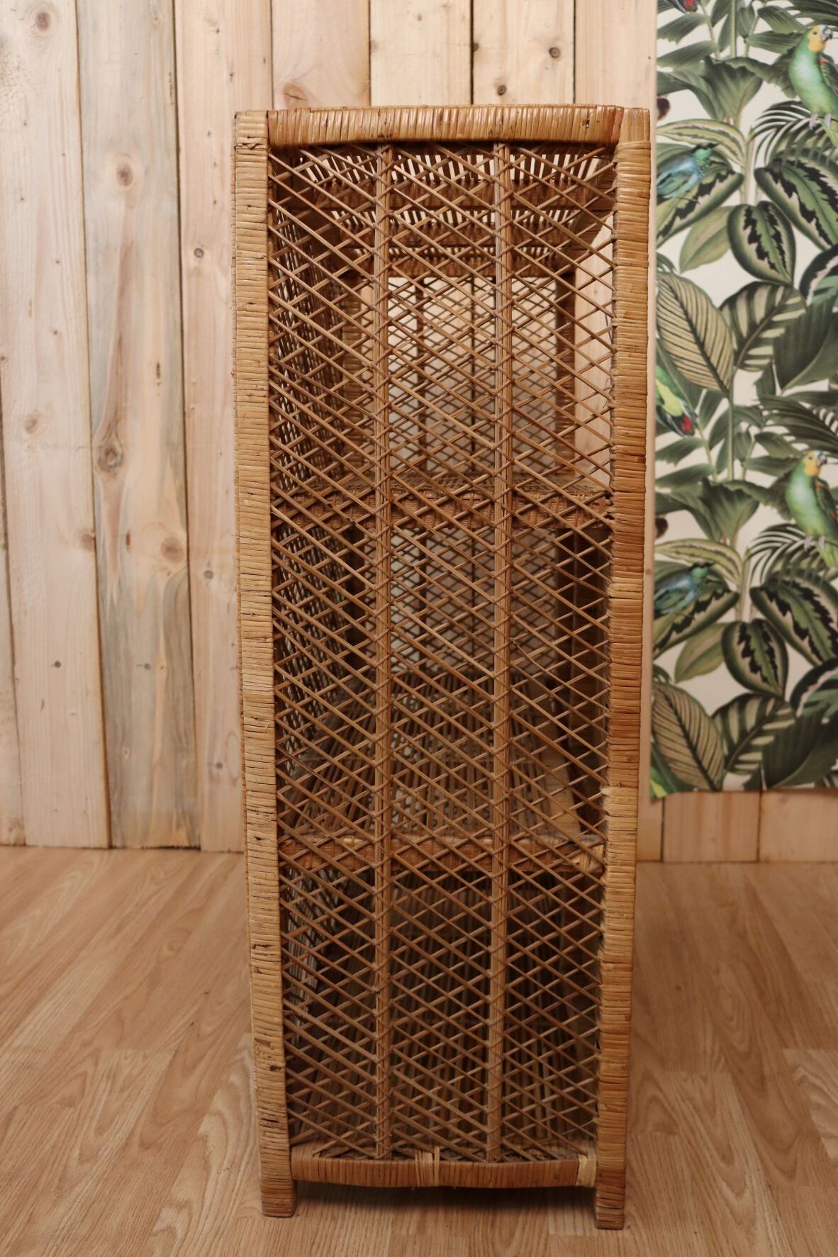 Braided rattan buffet