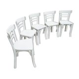 Series of 5 Baumann bistro chairs