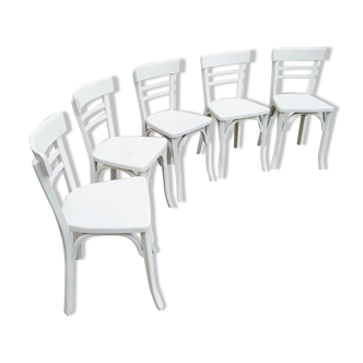 Series of 5 Baumann bistro chairs
