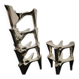 Vintage Fritz Nagel "Vogelflug" Chrome Candlesticks