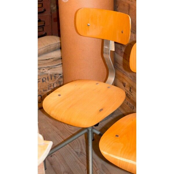 Chaise industriel metal et bois