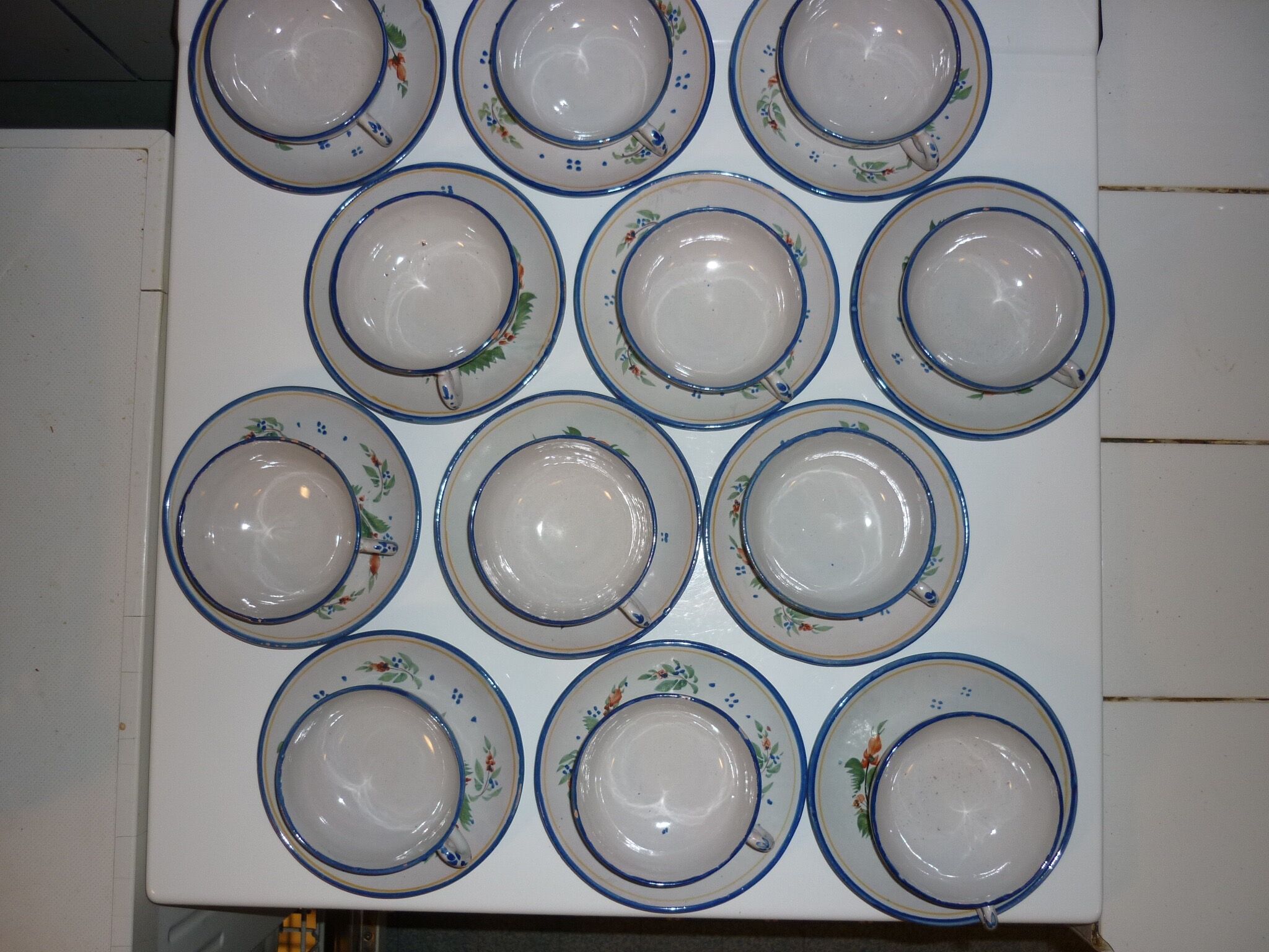 Set coffee-tea rooster decorations