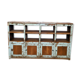 Old Burmese teak craft furniture with original blue patina