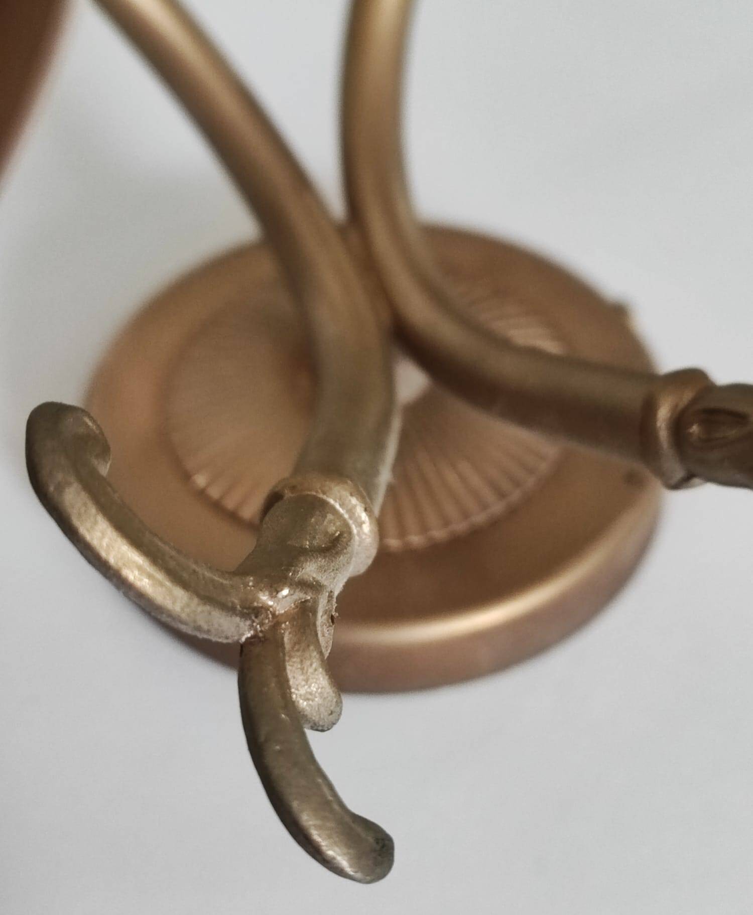Antique brass wall sconce with two arms, Louis XV style.