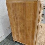 Mado sideboard in wood, marble and copper, restored