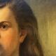 Oil on canvas portrait of a young girl, early 20th century