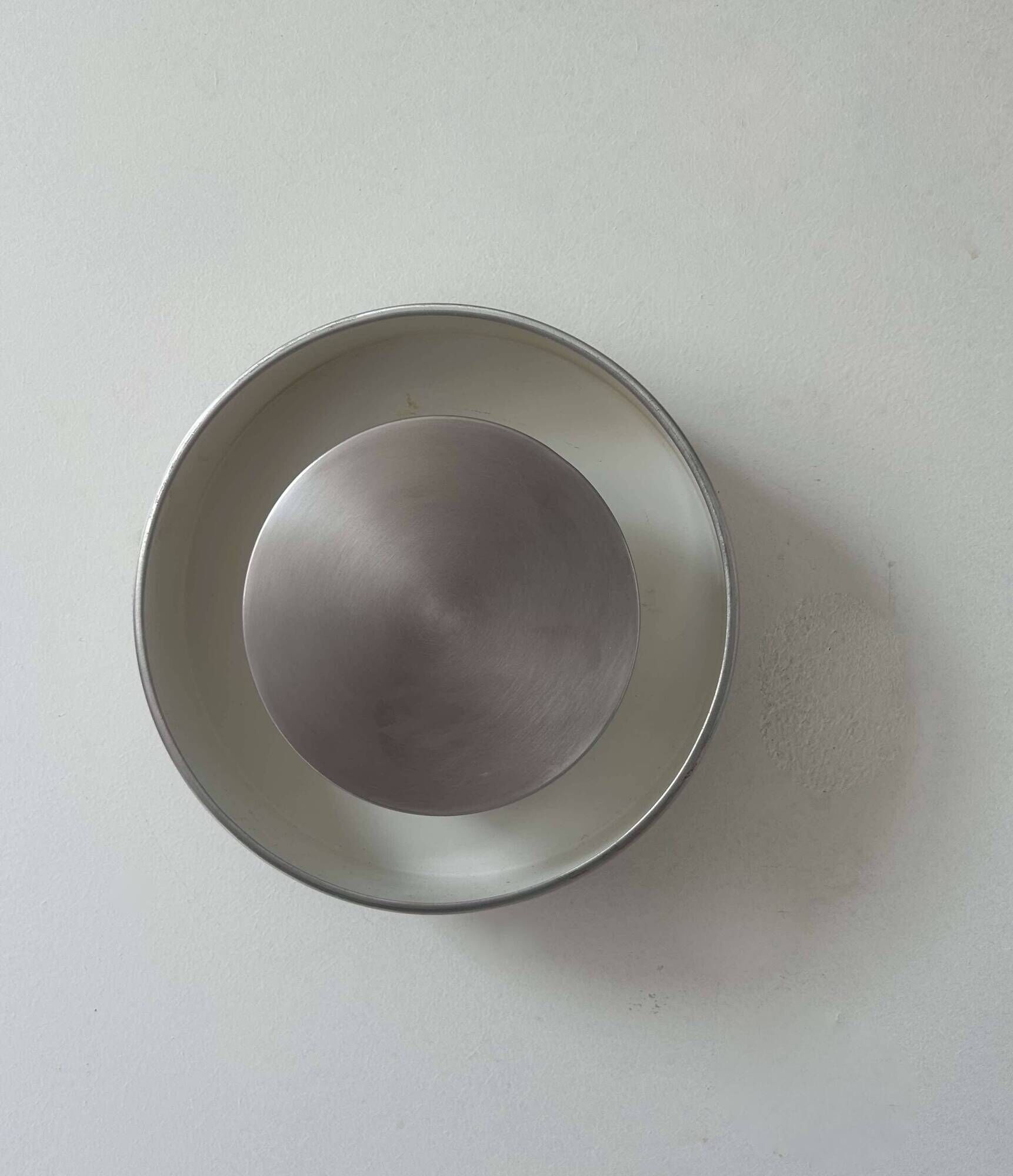Pair of vintage wall lights, brushed metal, France 1970