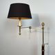 Reading Lamp in Mahogany and Gold Brass with Articulated Arm and Tripod Base