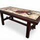 Table basse rectangulaire en bois céramique 1960s Vallauris DAN