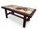 Table basse rectangulaire en bois céramique 1960s Vallauris DAN