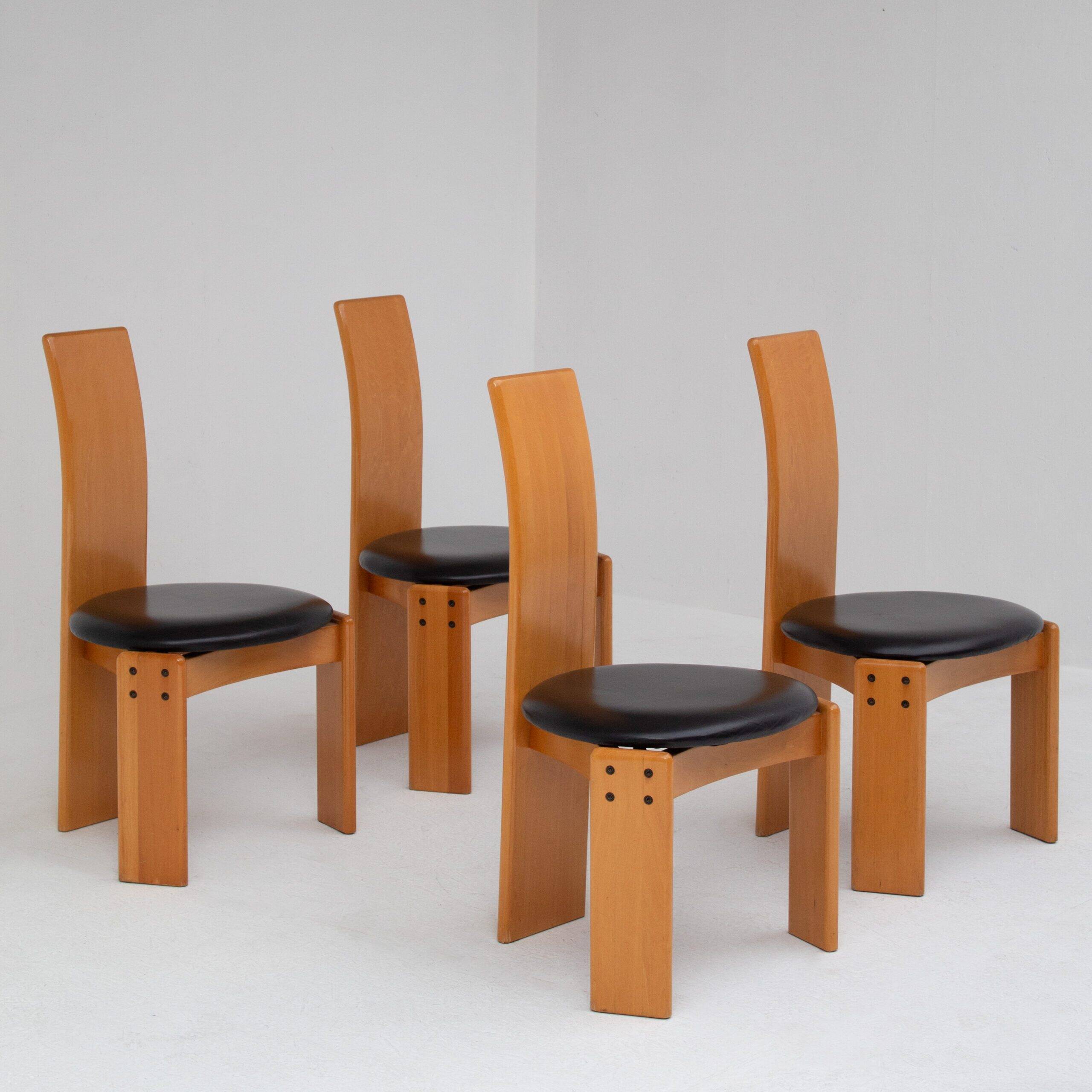 Set of 4 Mario Marenco Dining Chairs for Mobil Girgi