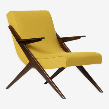 Fauteuil par ULUV rembourrée à Kvadrat Hallingdal, Tchécoslovaquie, années 1960