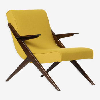 Lounge chair by ULUV reupholstered in Kvadrat Hallingdal, Czechoslovakia, 1960s