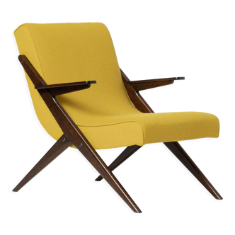 Lounge chair by ULUV reupholstered in Kvadrat Hallingdal, Czechoslovakia, 1960s