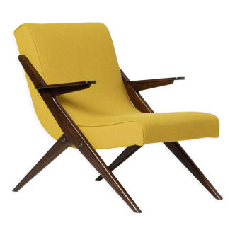 Fauteuil par ULUV rembourrée à Kvadrat Hallingdal, Tchécoslovaquie, années 1960