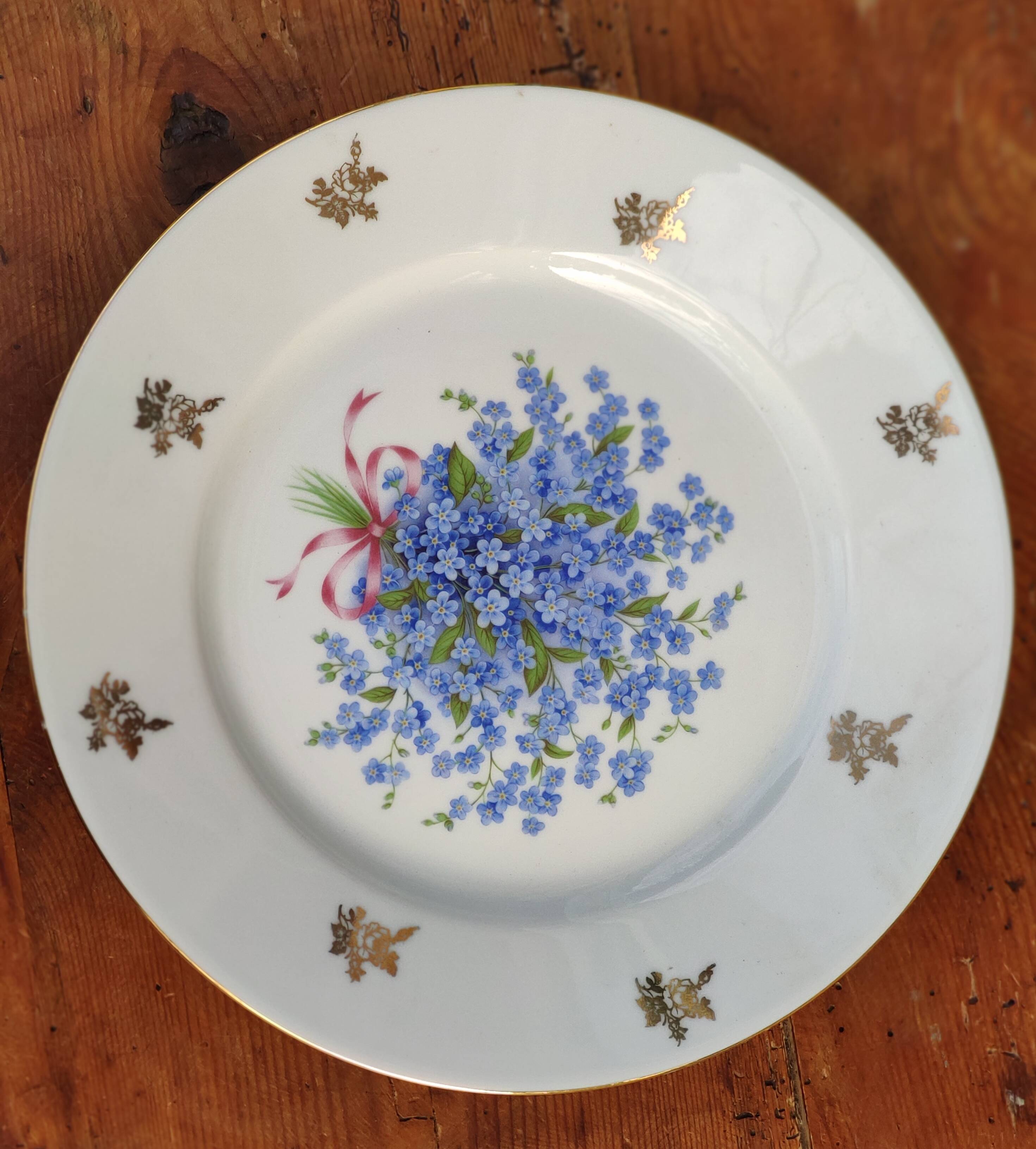 Forget-me-not porcelain dish