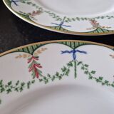Raynaud in Limoges Series 6 porcelain flat plates, Festivities model