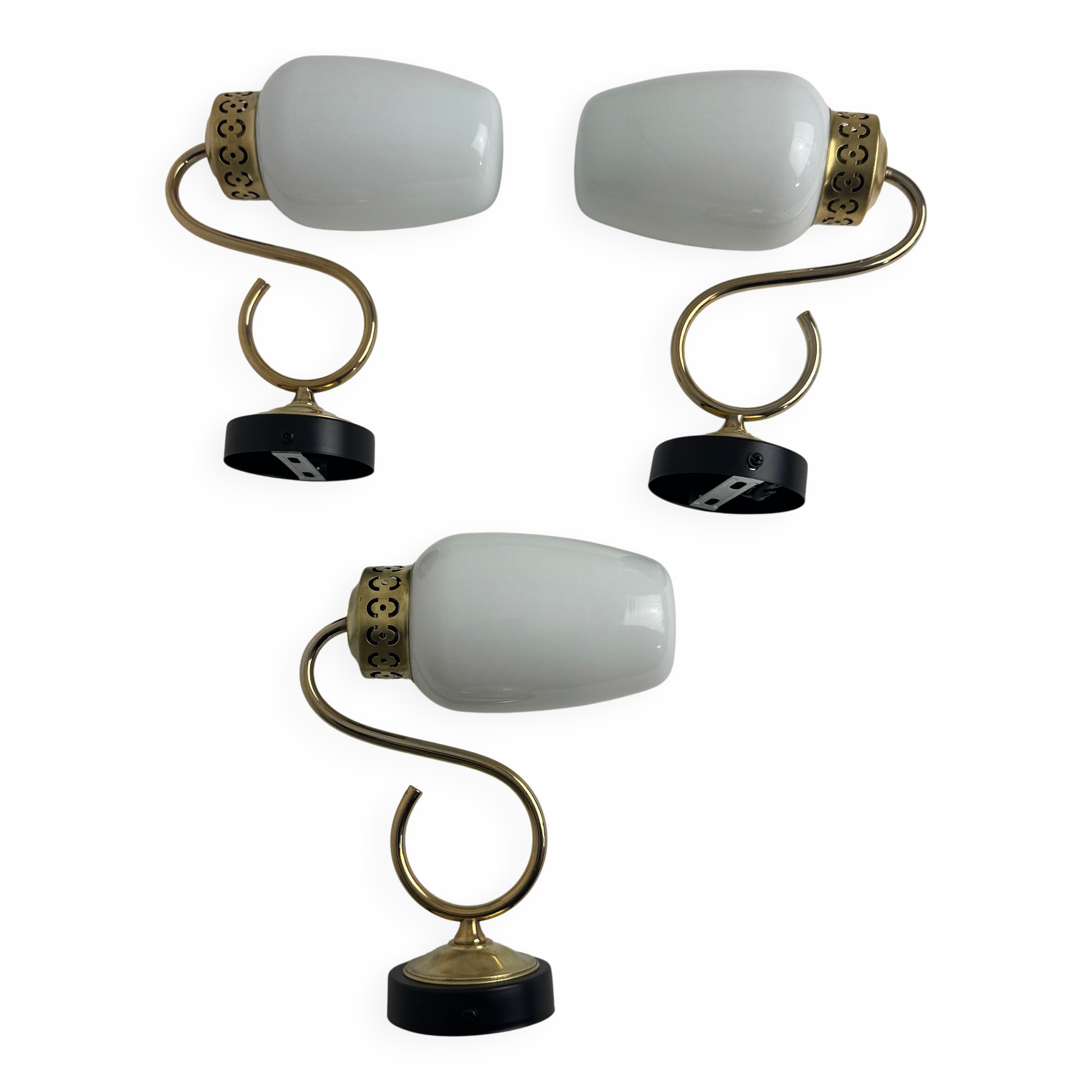 LOT 3 VINTAGE OPALINE WALL LIGHTS