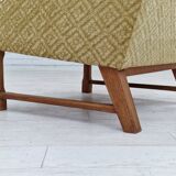 1960s, Danish design, highback armchair, furniture fabric, oak wood.